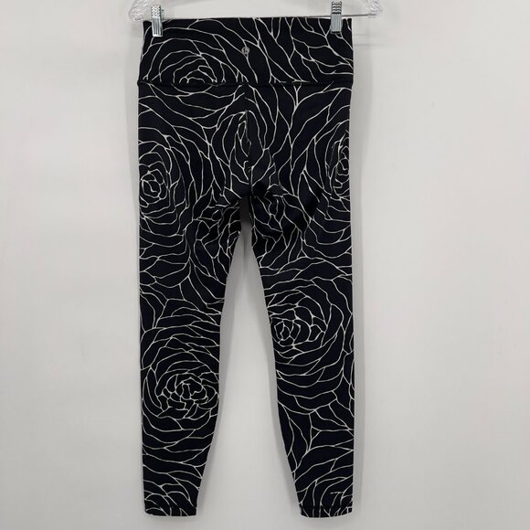Lululemon Wunder Under Hi-Rise Rose Alpine Black White Leggings Women's 8 - Picture 5 of 10